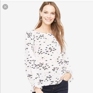 ANN TAYLOR with Flowers Blouse
